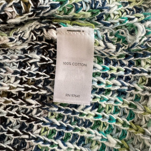 J. Jill Textured Convertible-Shoulder Sweater Green Jade Multi Size Small - Picture 7 of 8